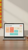 Disaster Relief Campaign Dashboard Laptop