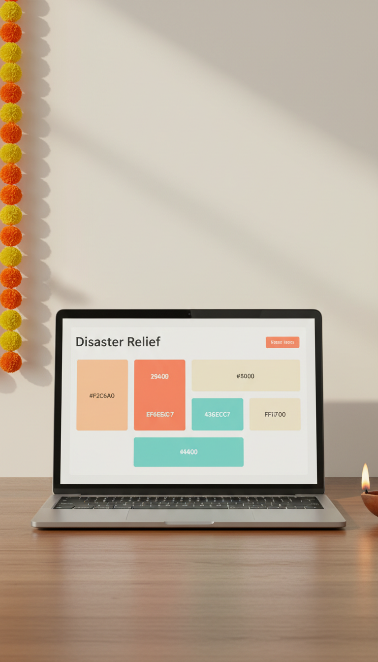 Disaster Relief Campaign Dashboard Laptop